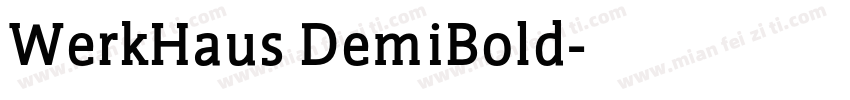 WerkHaus DemiBold字体转换